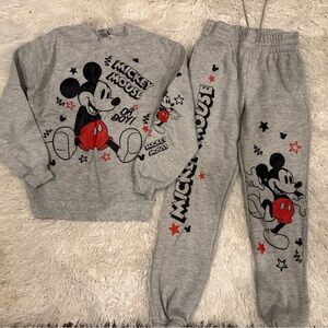 Disney Mickey Mouse Gray Top and bottom set.